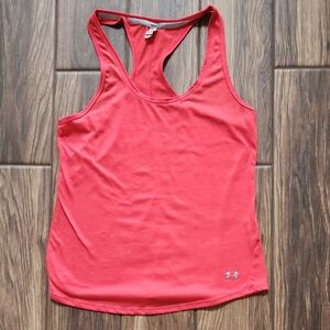 Under Armour Orange Sleeveless Tank Top for Active Performance